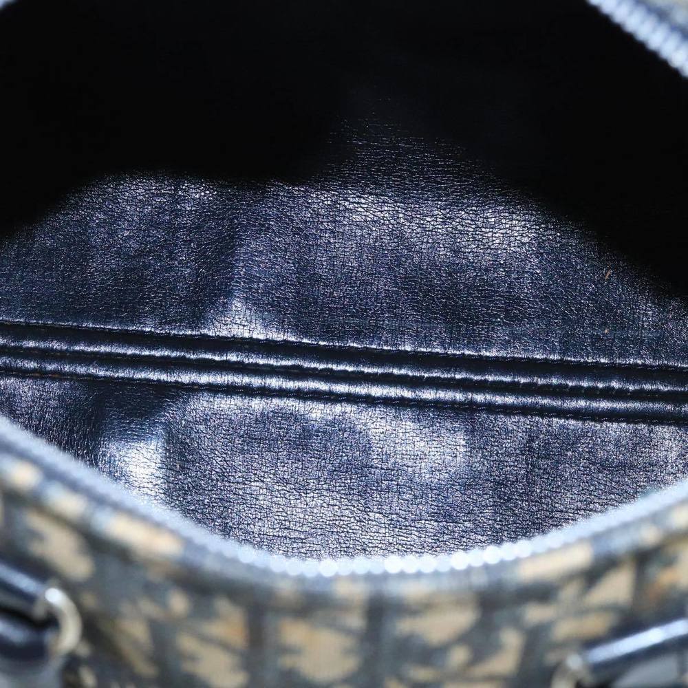 Christian Dior Trotter Canvas Hand Bag Canvas Navy Silver Auth 101999 - Picture 11 of 16